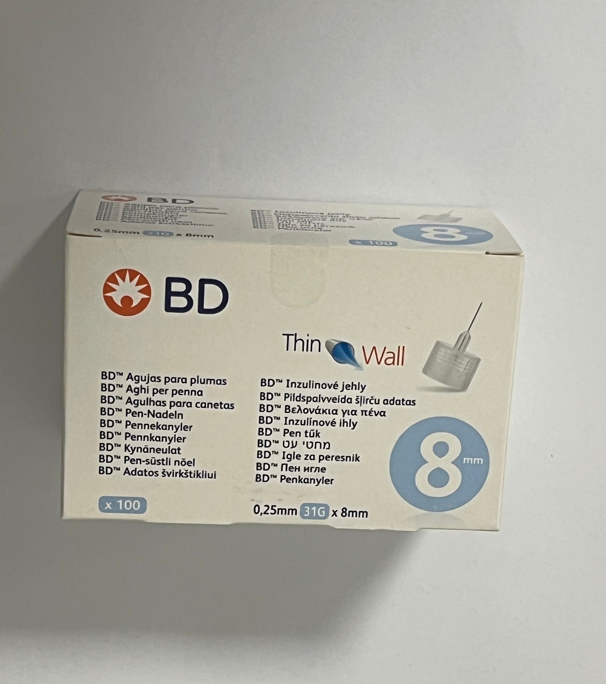 BD - (Thin Wall Insulinespuit) - 0,25 mm x 8 mm (31G) - 320213 – BD | AMS