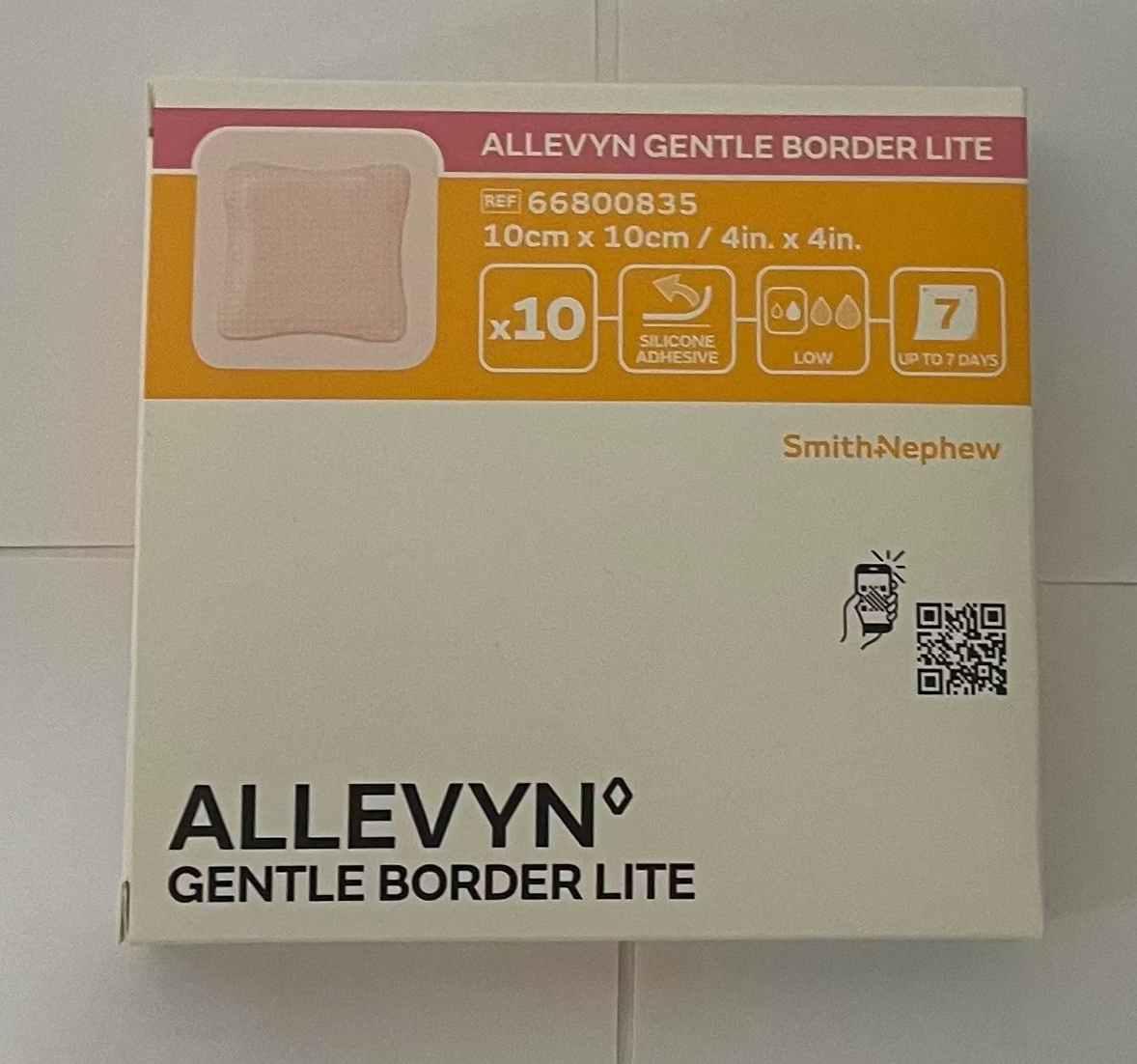 Smith & Nephew - (Allevyn Gentle Border Lite) - 10 cm x 10 cm - 66800835 – Smith & Nephew | AMS