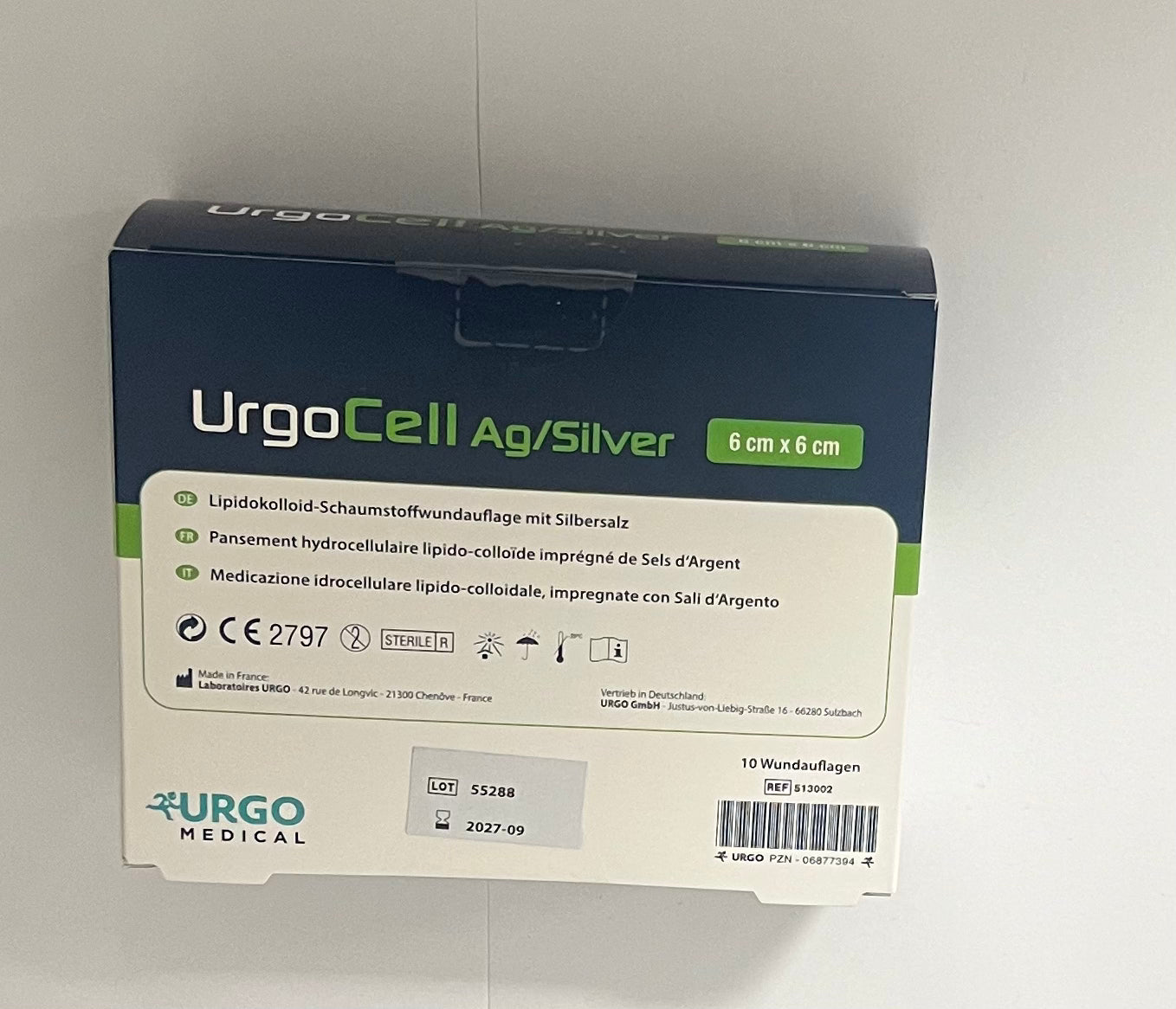 UrgoMedical - (UrgoCell Ag/Silver) - 6cm x 6cm - 513002 – Urgo Medical | AMS (2)