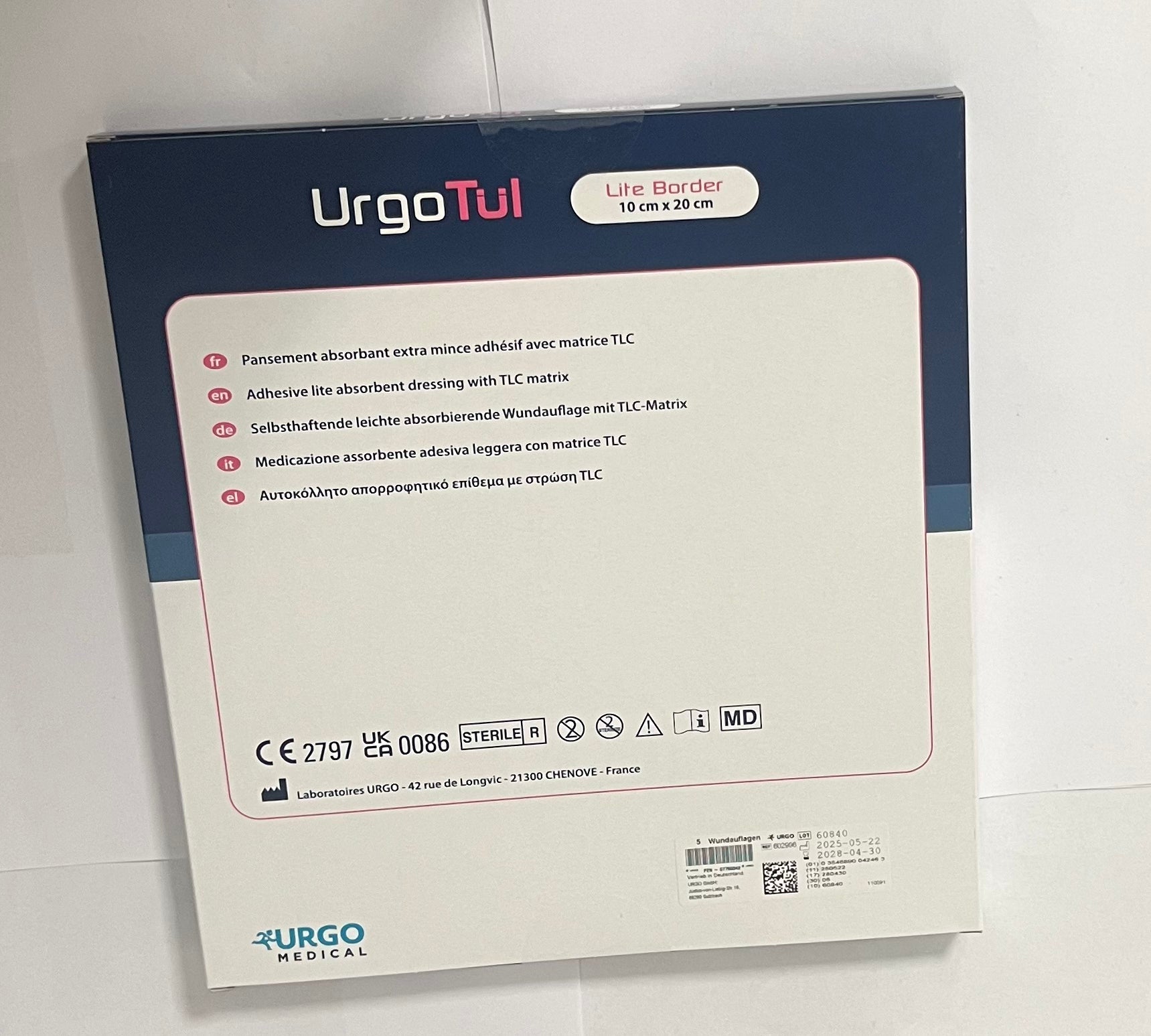 Urgo Medical - UrgoTül  (Lite Border) - 10 x 20 cm - 602996 - 5 stuks per doos – UrgoMedical | AMS (2)