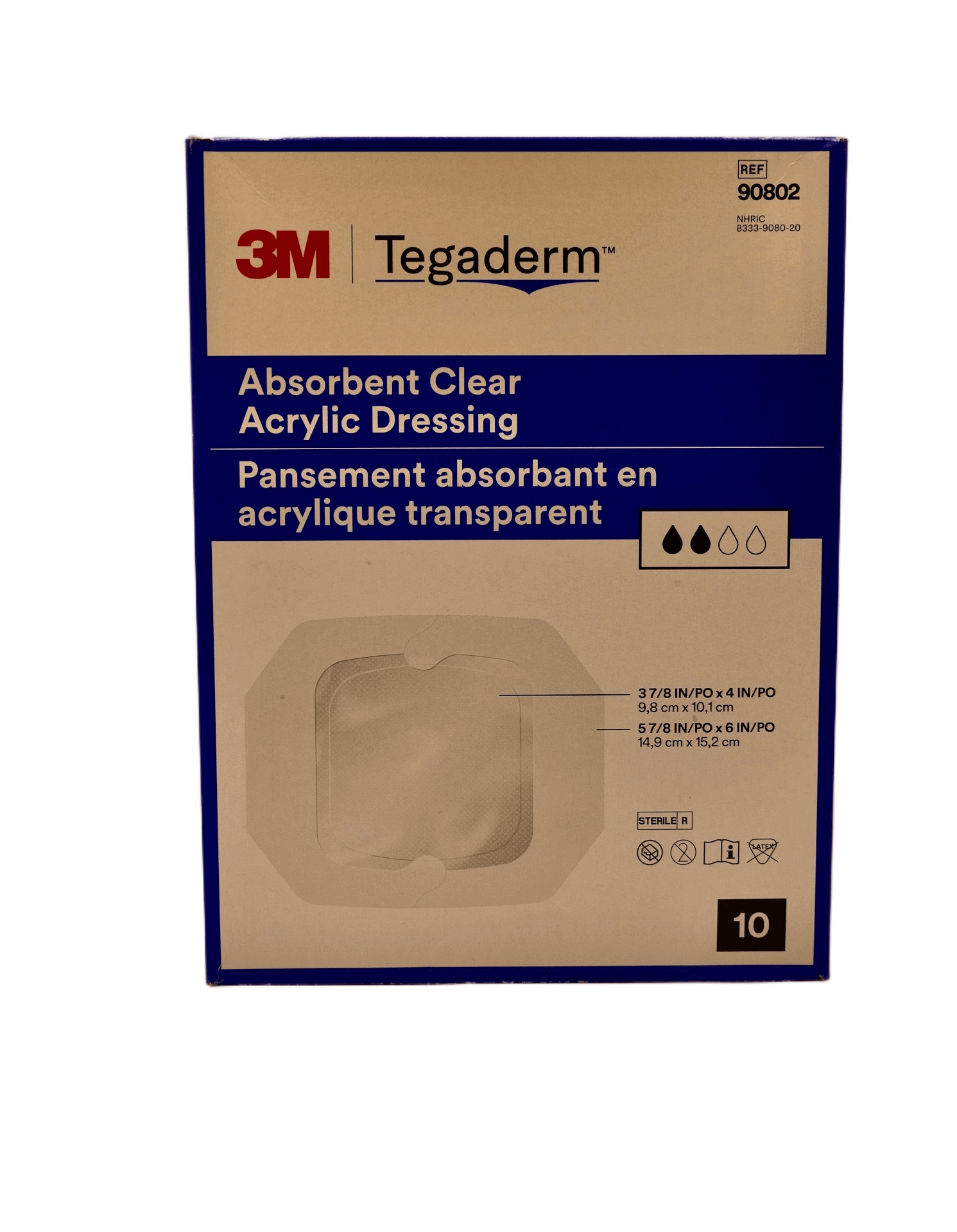 3M - (Tegaderm Absorbent Clear) - 14,9 cm x 15,2 cm - 90802 – 3M | AMS