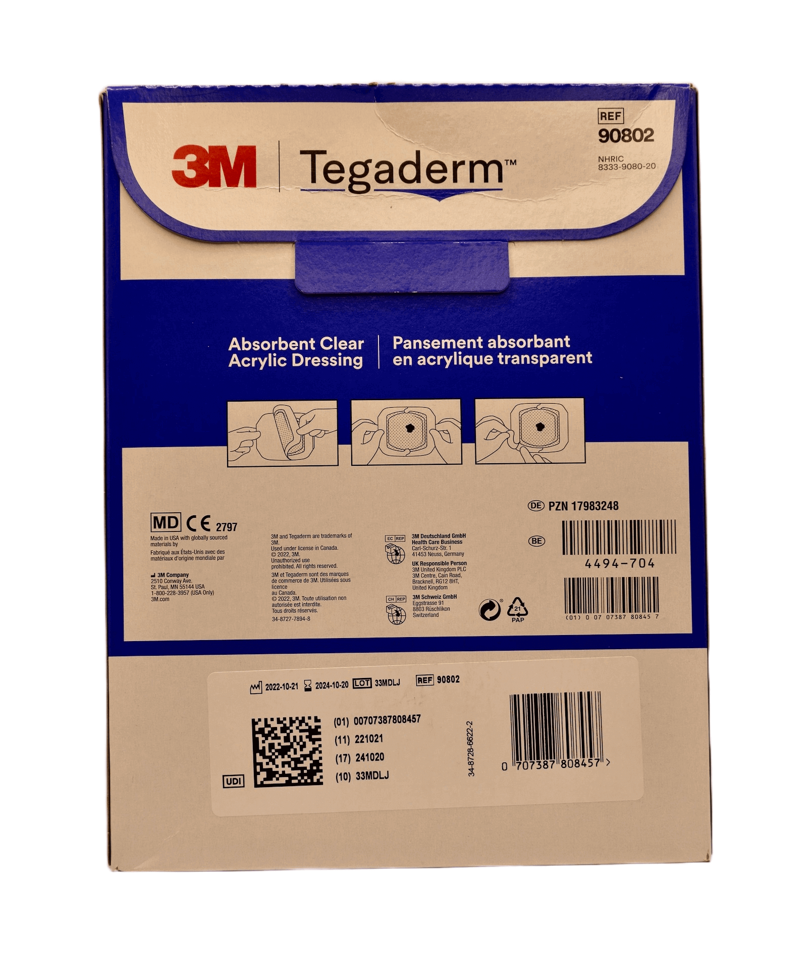 3M - (Tegaderm Absorbent Clear) - 14,9 cm x 15,2 cm - 90802 – 3M | AMS (2)