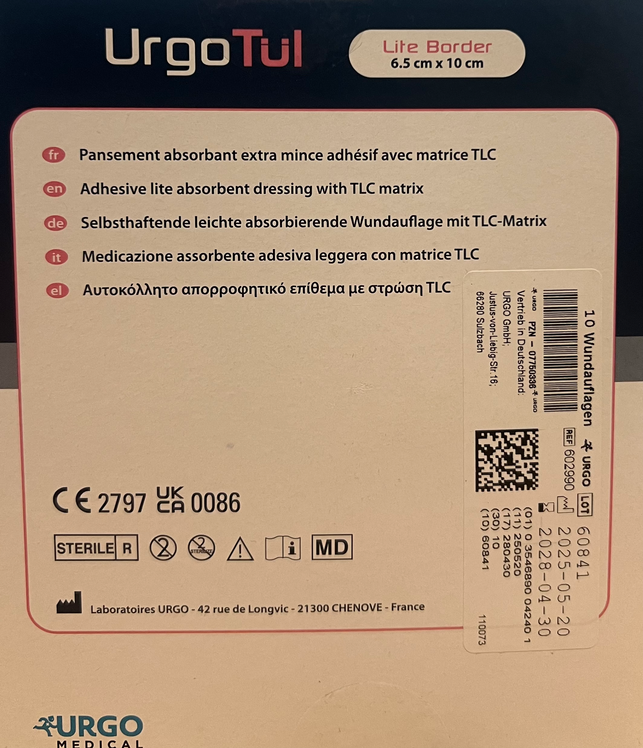 Urgo Medical - UrgoTul- Lite Border - 602990 - 10 stuks per doos – UrgoMedical | AMS (2)