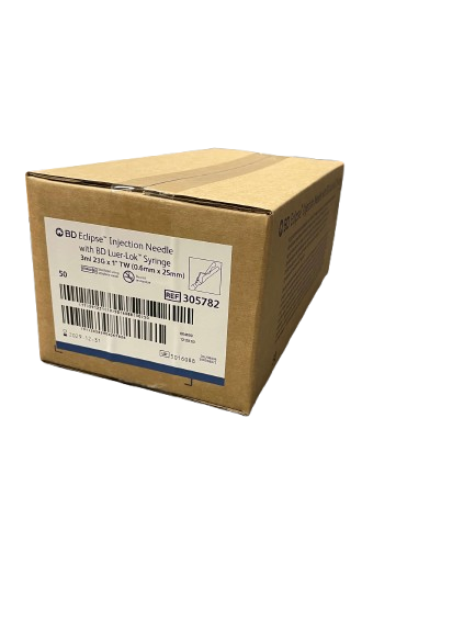BD - Eclipse veiligheid Injectienaald 3ml 23G x 1"  TW - (0.6mm x 25mm) - 305782 – BD | AMS