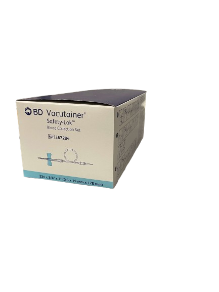 BD Vacutainer Safety-Lok Bloedafnameset 23G 0,6 x 19 mm – 178 mm Slang – 50 Stuks – BD | AMS