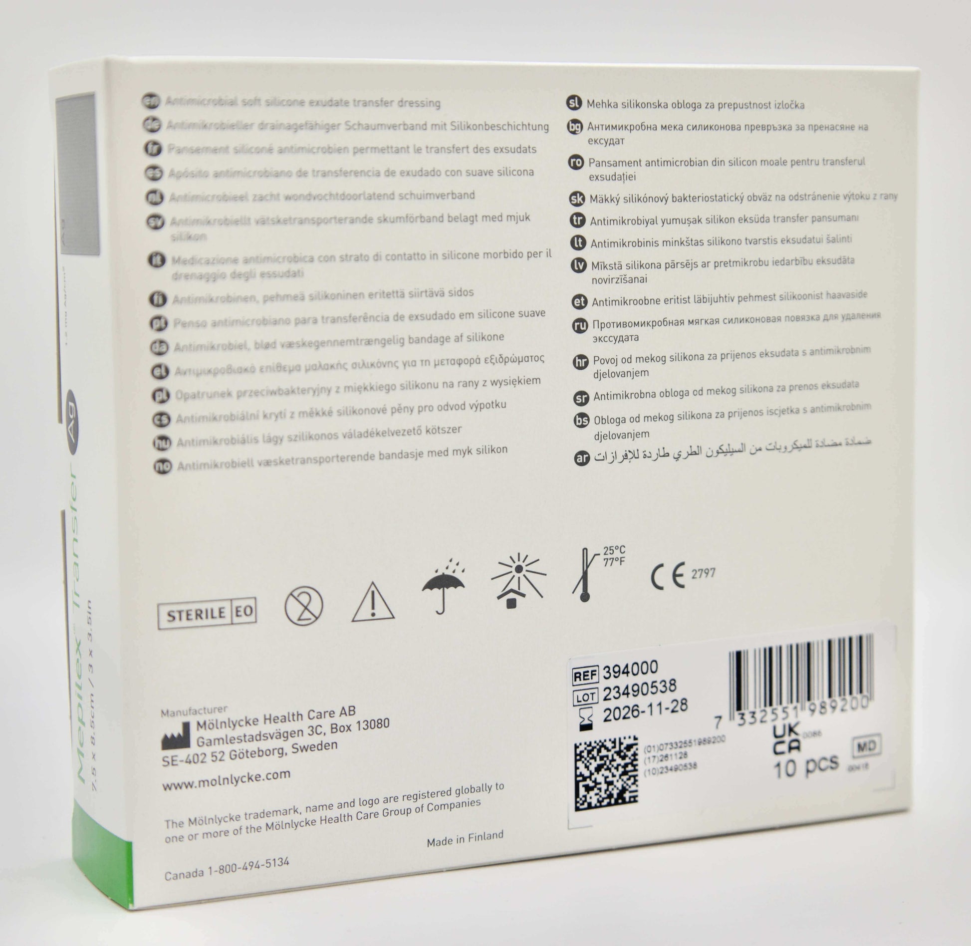 Molnlycke - (Mepilex Transfer Ag) - 7,5 cm x 8,5 cm - 394000 – Mölnlycke | AMS (2)