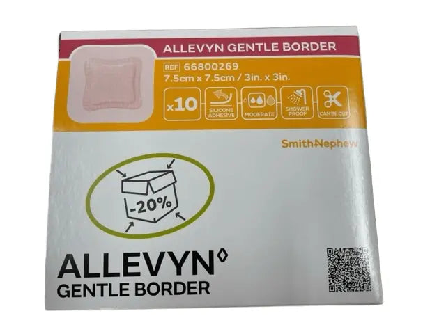 Smith & Nephew - (Allevyn Gentle Border) - 7,5 x 7,5 cm  -  66800269 – Smith & Nephew | AMS