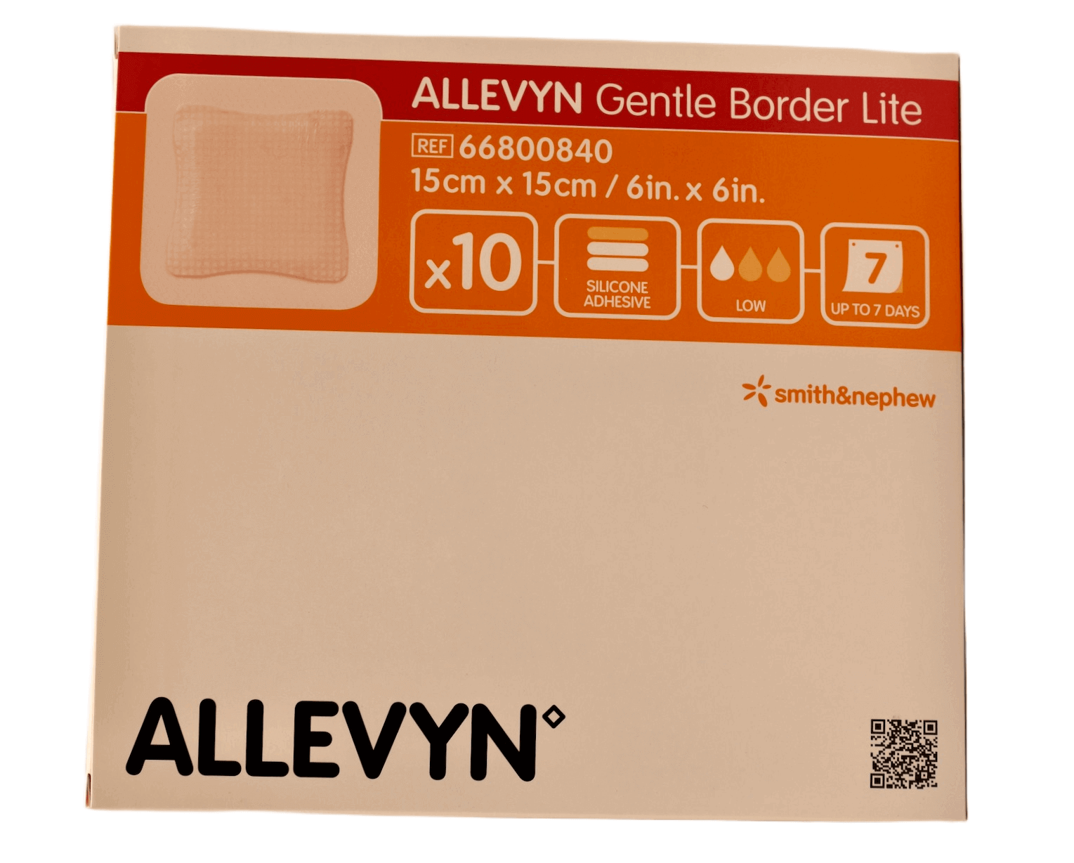 Smith & Nephew - (Allevyn Gentle Border Lite) - 15 cm x 15 cm - 66800840 – Smith & Nephew | AMS