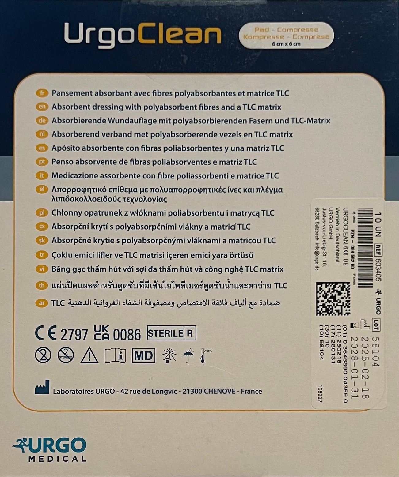 Urgo Medical - UrgoClean - compresse - 603405 - 10 stuks per doos – UrgoMedical | AMS (2)